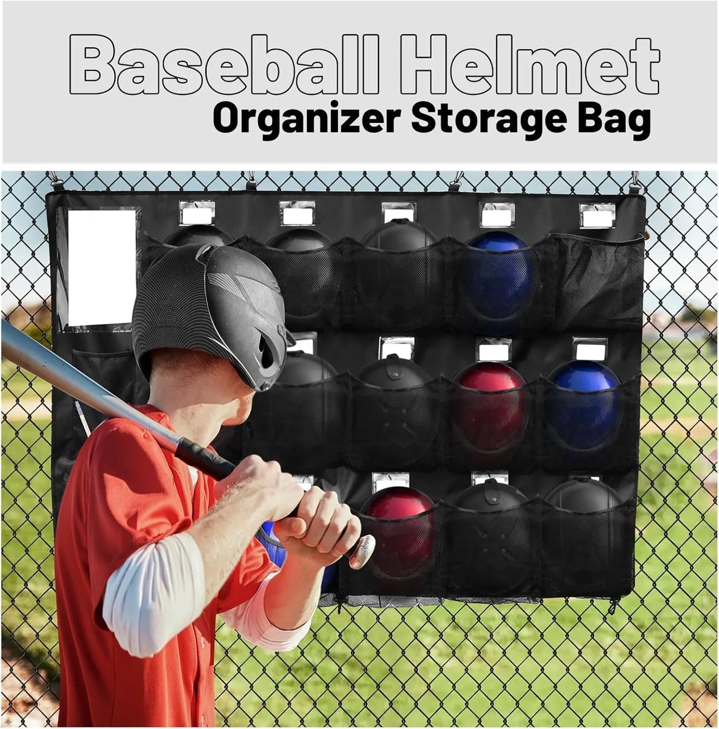 Dugout Organizer Helmets Gloves Balls Storage