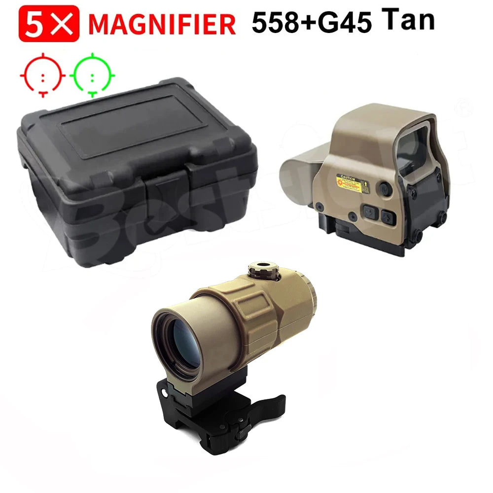 Red Dot Sight  Magnifier Holographic Sight Rail Mount