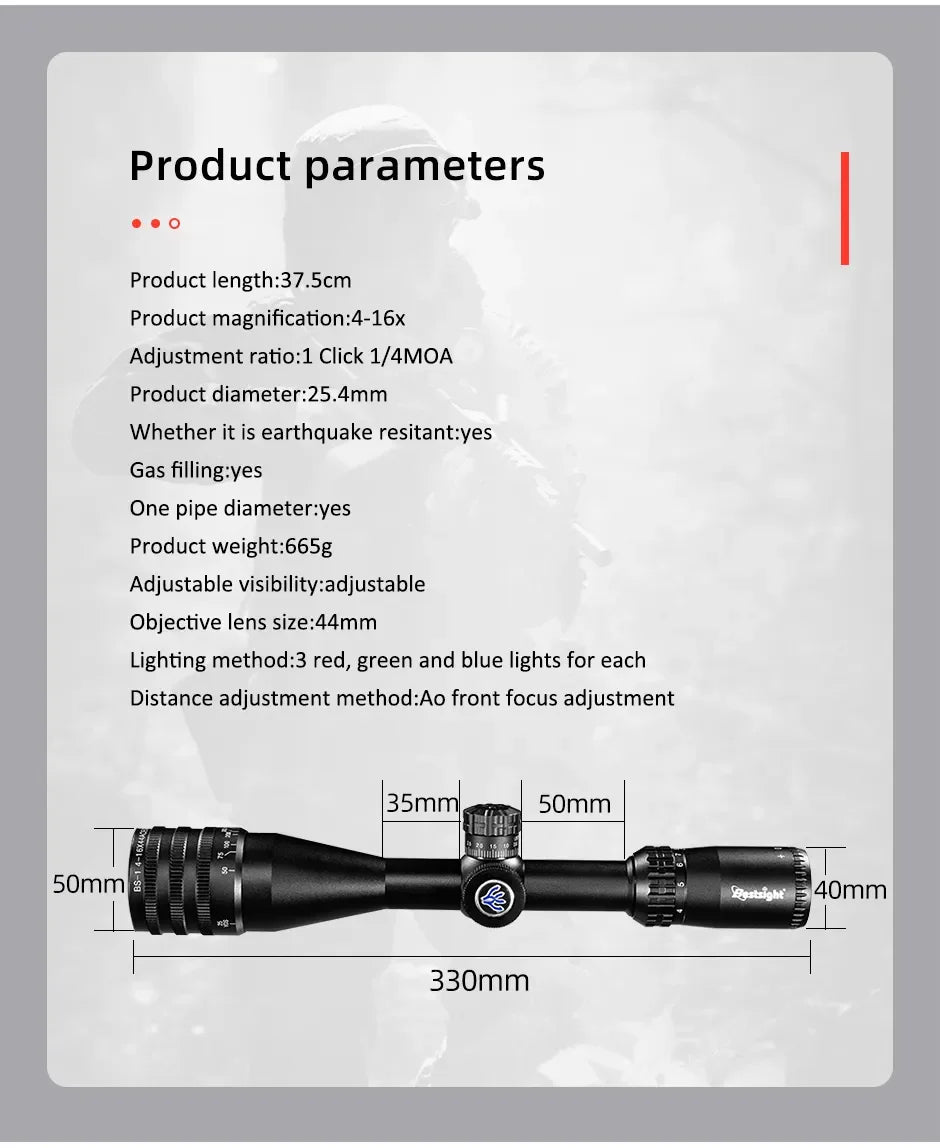 Tactical Hunting Scopes Tactical  Red Green Illuminated Sight