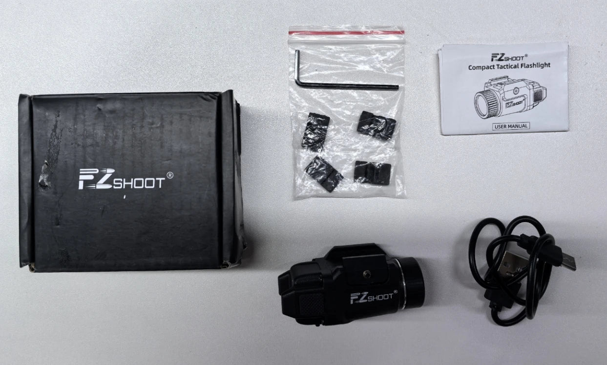 Bright Pistol Light Rechargeable Strobe Mode