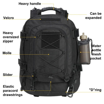 Extra Large Tactical Backpack Outdoor Water Resistant