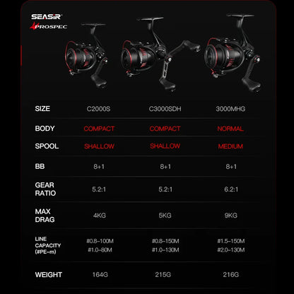 Spining Reel Ultralight Carbon Fiber Freshwater Saltwater Fishing