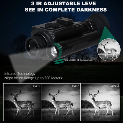 Helmet Night Vision Long-Distance Hunting Goggles Telescope