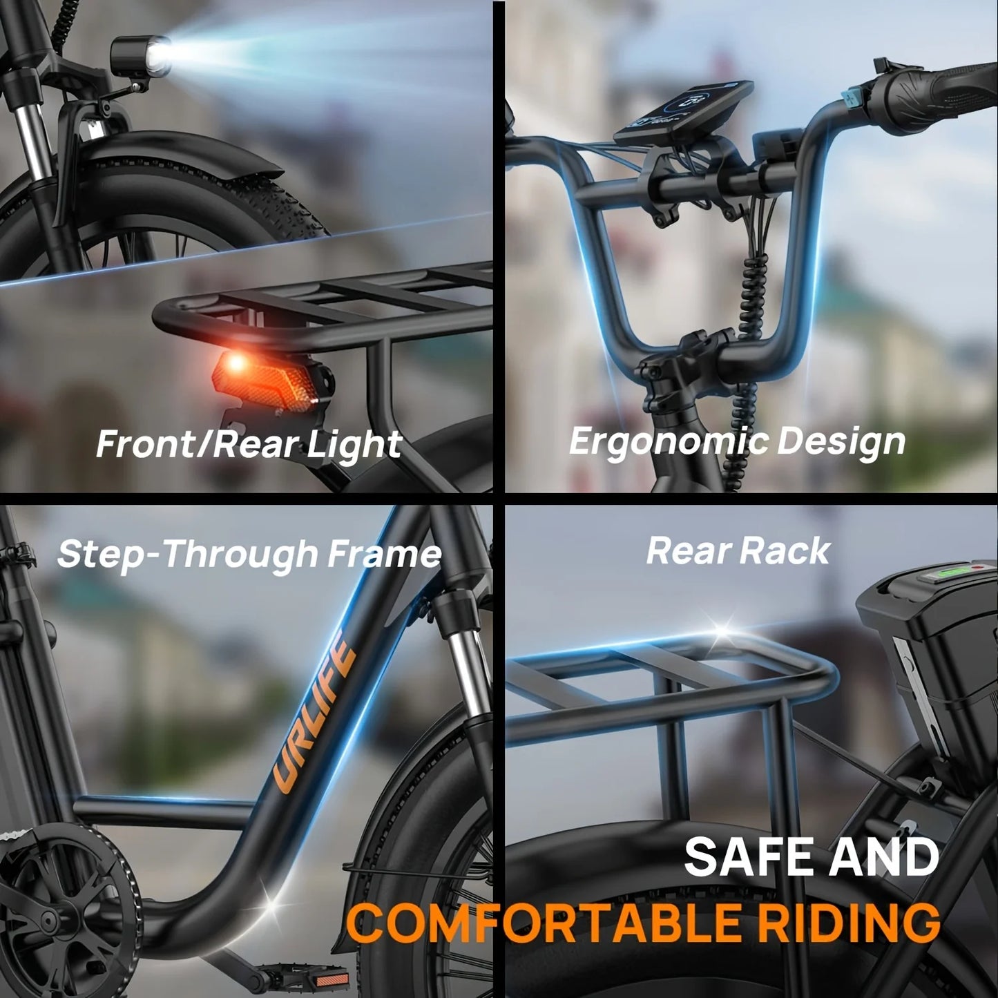 1000W Electric Bike, 28MPH, 20''X3" Fat Tire, 7-Speed Dual Disc Brake