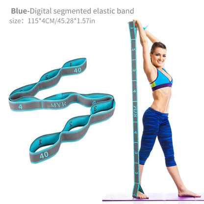 Yoga Stretching Strap with Loops for Ballet, Yoga, Dance, Pilates, Gymnastics