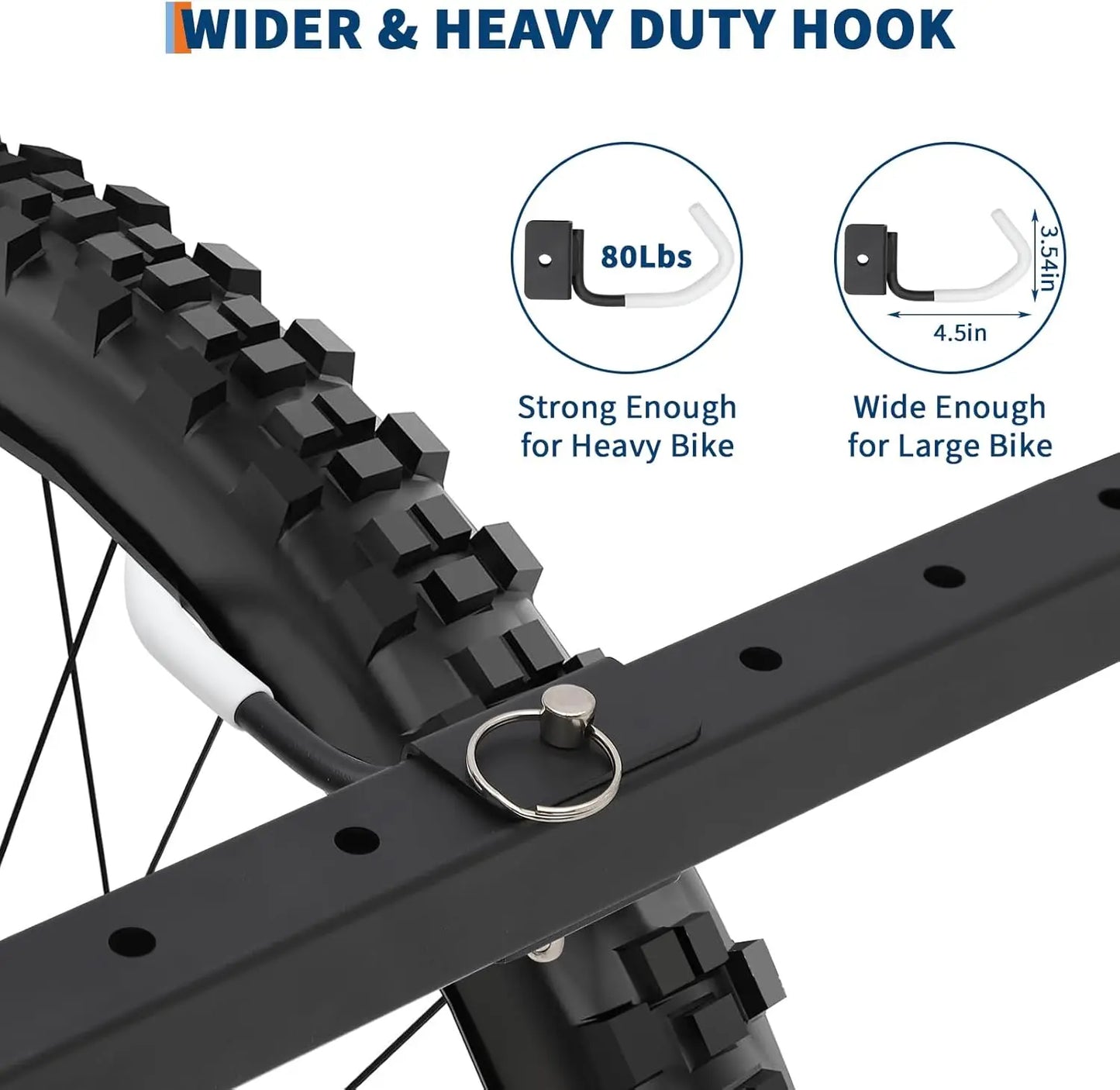 5 Bike Storage Rack Vertical Adjustable Height, Up to 300Lbs