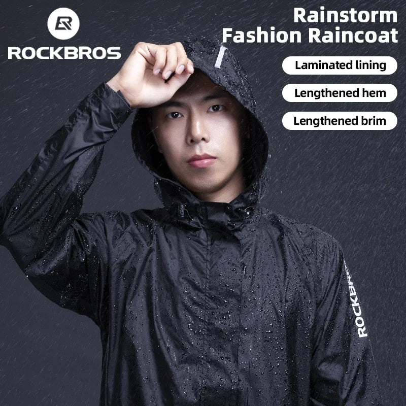 Cycling Raincoat Breathable Reflective Hooded Windbreaker
