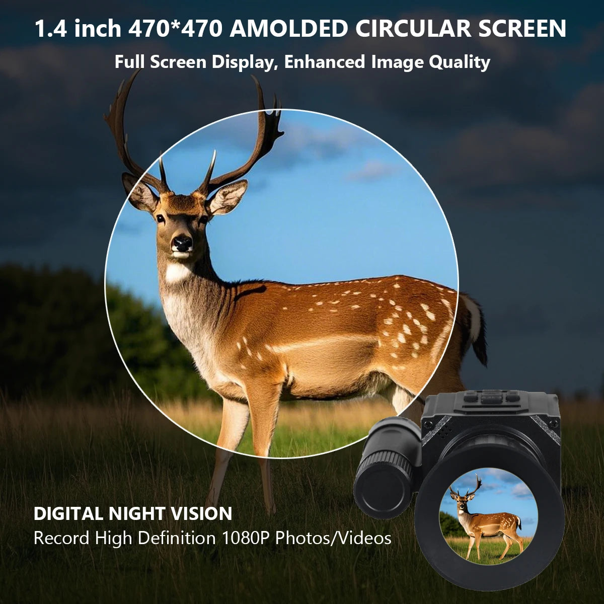 Helmet Night Vision Long-Distance Hunting Goggles Telescope