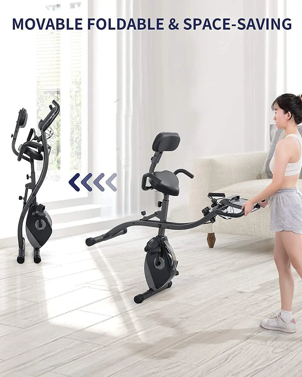 Exercise Bike Folding Pulse Sensor LCD Monitor