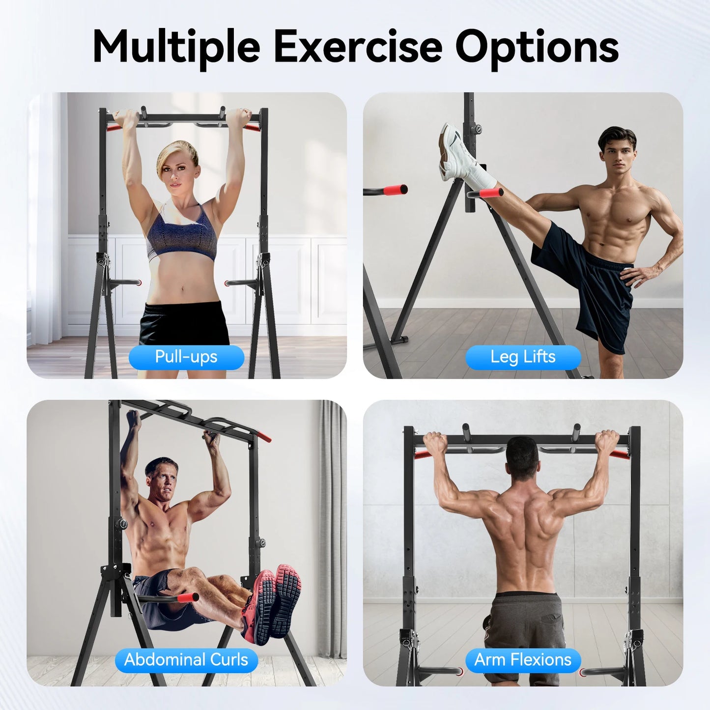 Adjustable Pull Up Bar Multi-Function Training Station