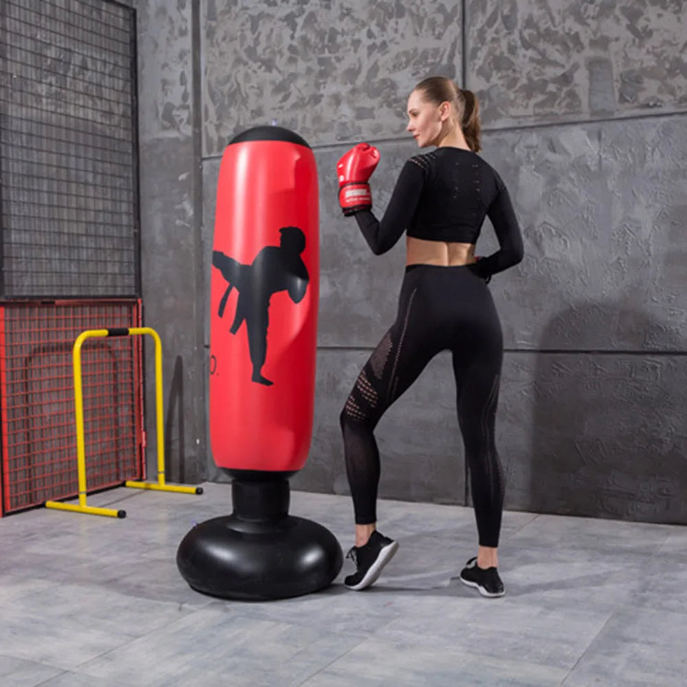Inflatable Boxing Bag Punch Kicking Sandbag