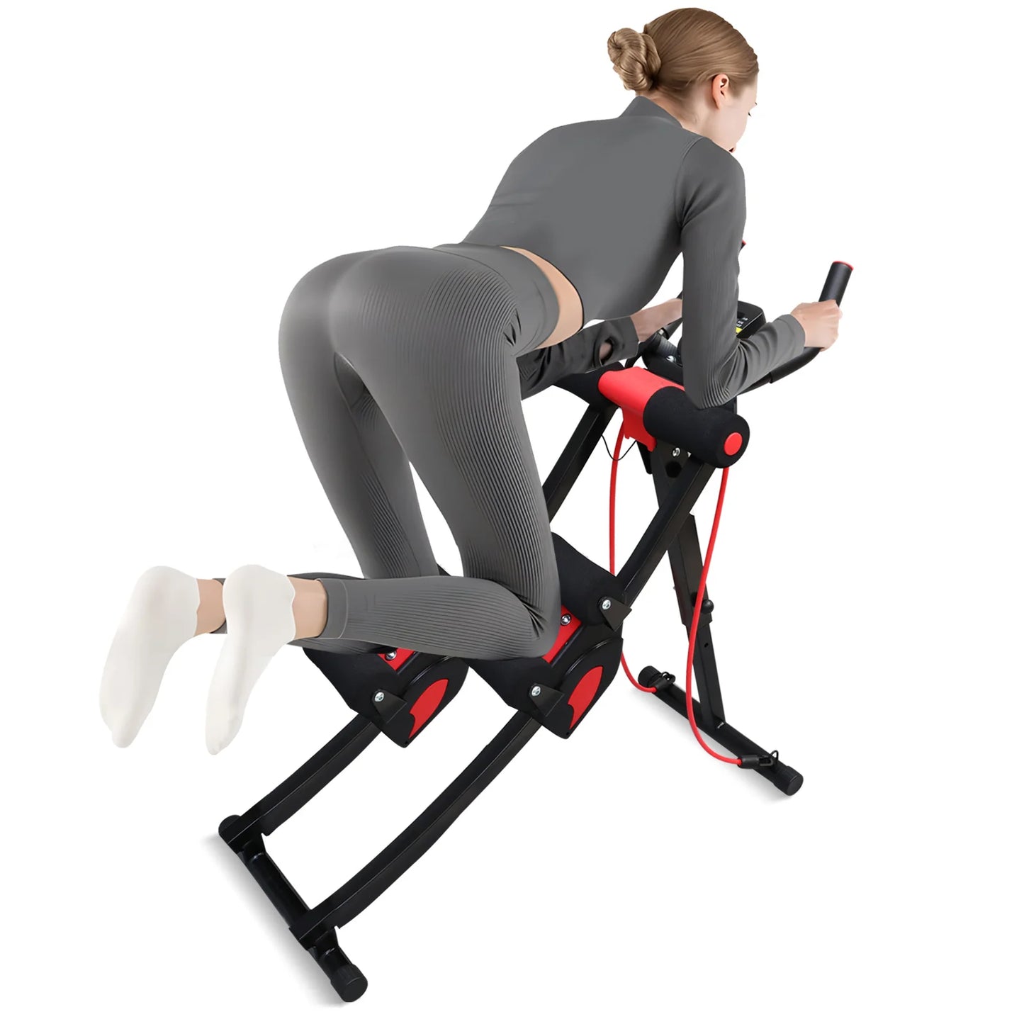 Dual Track Ab Machine Adjustable Waist Trainer Foldable