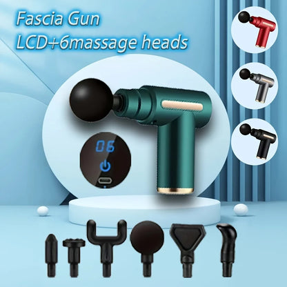 Compact Deep Tissue Massager Rechargeable 4 Interchangeable Heads