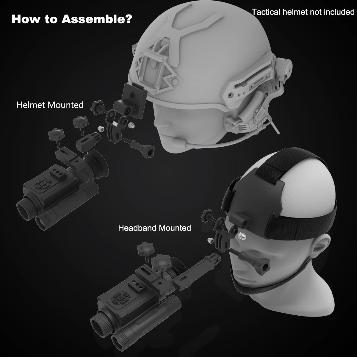 Helmet Night Vision Long-Distance Hunting Goggles Telescope
