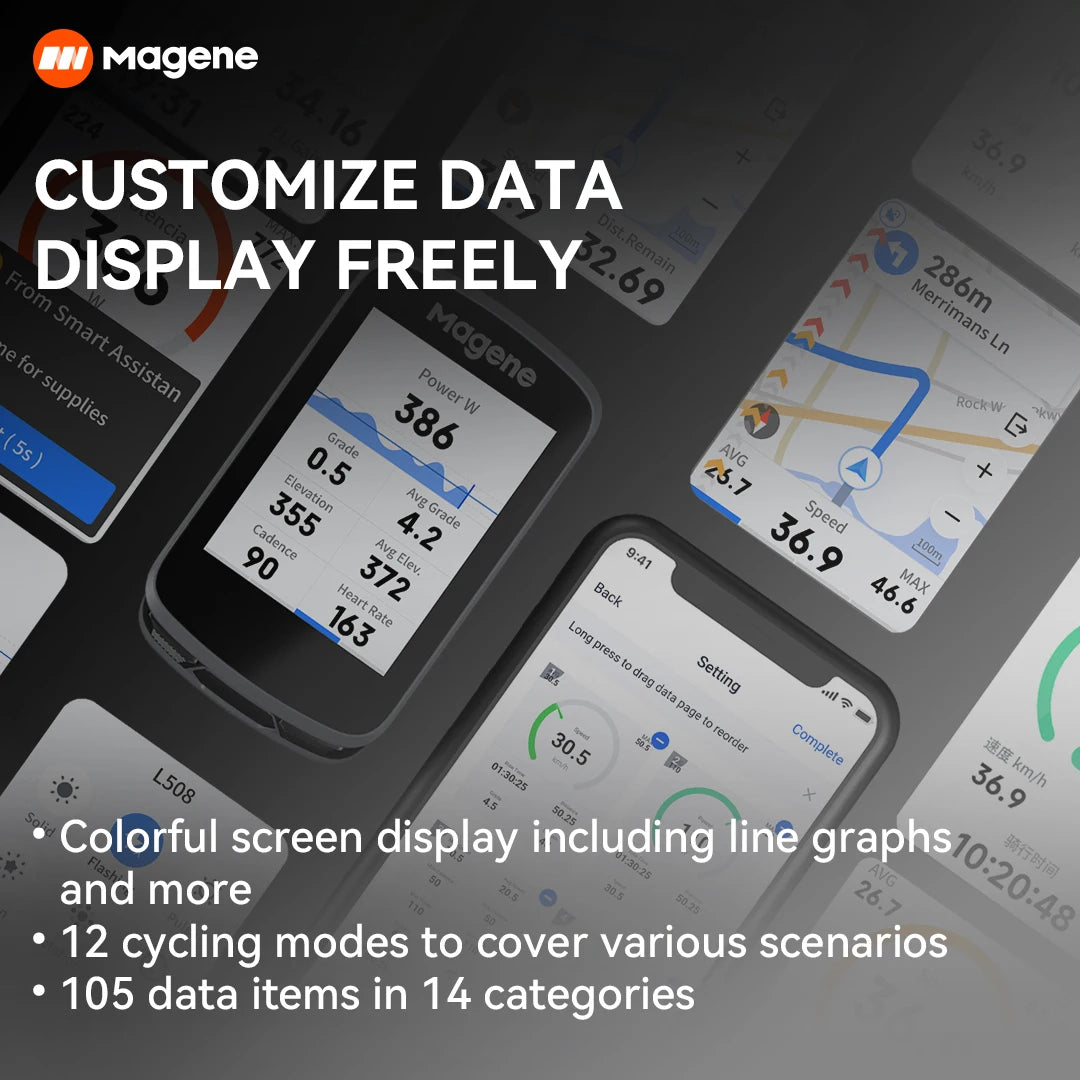 Magene GPS Bike Touchscreen Navigation