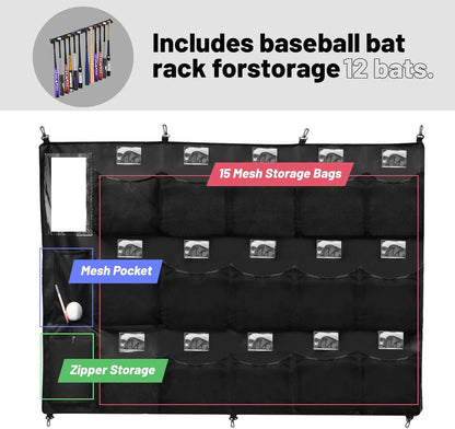 Dugout Organizer Helmets Gloves Balls Storage