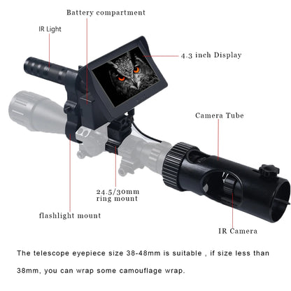 Digital Night Vision Riflescope HD 720P Video/Photo Recording