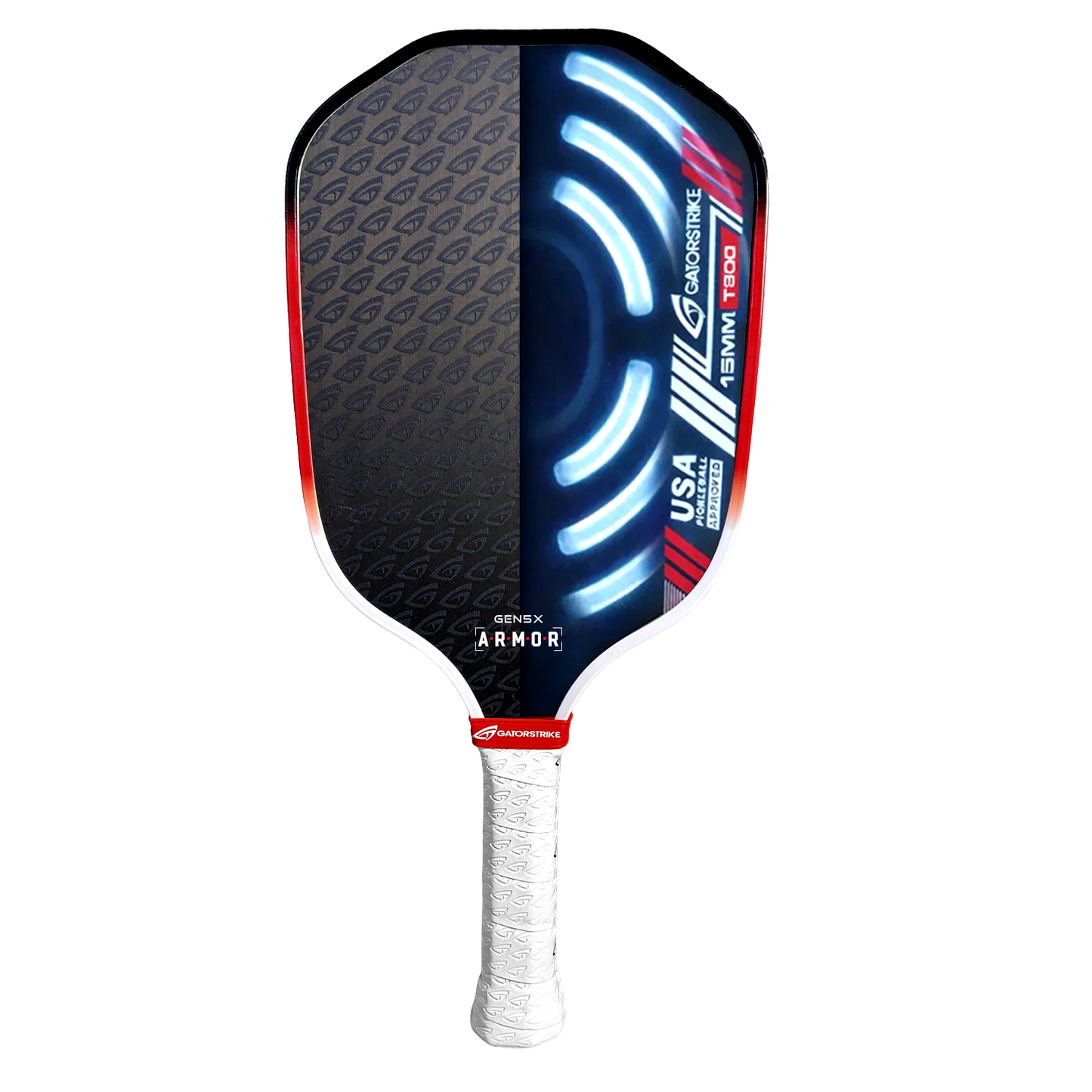 GatorStrike A.R.M.O.R Gen 5X — 15mm Raw Carbon All-Court Pickleball Paddle