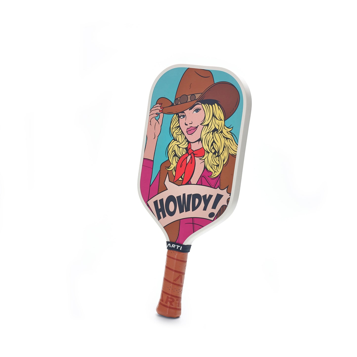 ARTI 16mm T700 Carbon Fiber Kristen & Kristy "HOWDY" Pickleball Paddle - USA Pickleball Approved
