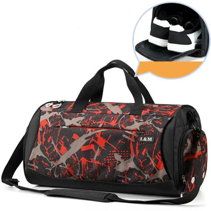 Arbaglobal Men's Large Capacity Fitness Training Duffel Bag