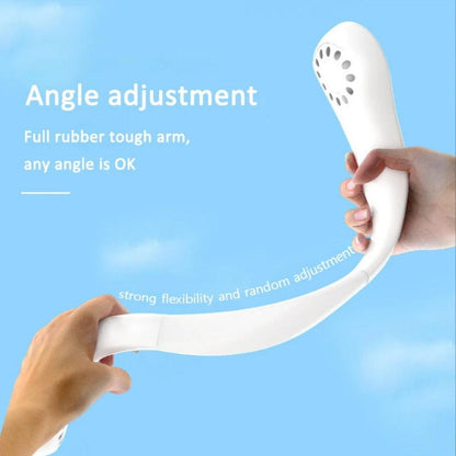 Portable Neck Fan USB Rechargeable Bladeless Fan Mini Electric Ventilator Silent Neckband Wearable Cooling for Sports Wearable Necklace Fan with 3 Speeds for Home Office Travel Outdoor Sports