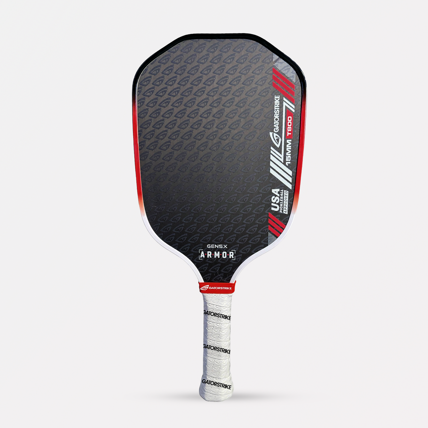 GatorStrike A.R.M.O.R Gen 5X — 15mm Raw Carbon All-Court Pickleball Paddle